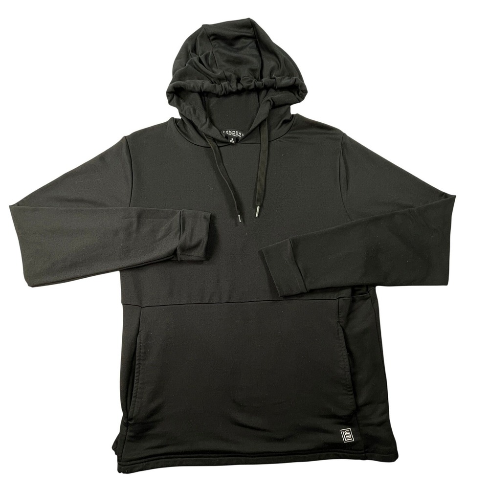 Laundry by Shelli Segal Hoodie Women S Black Pullover Active Stretch Pocket